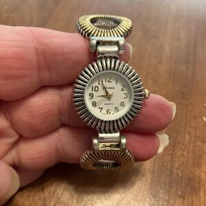 Silver Circular Link Bracelet Watch Geneva